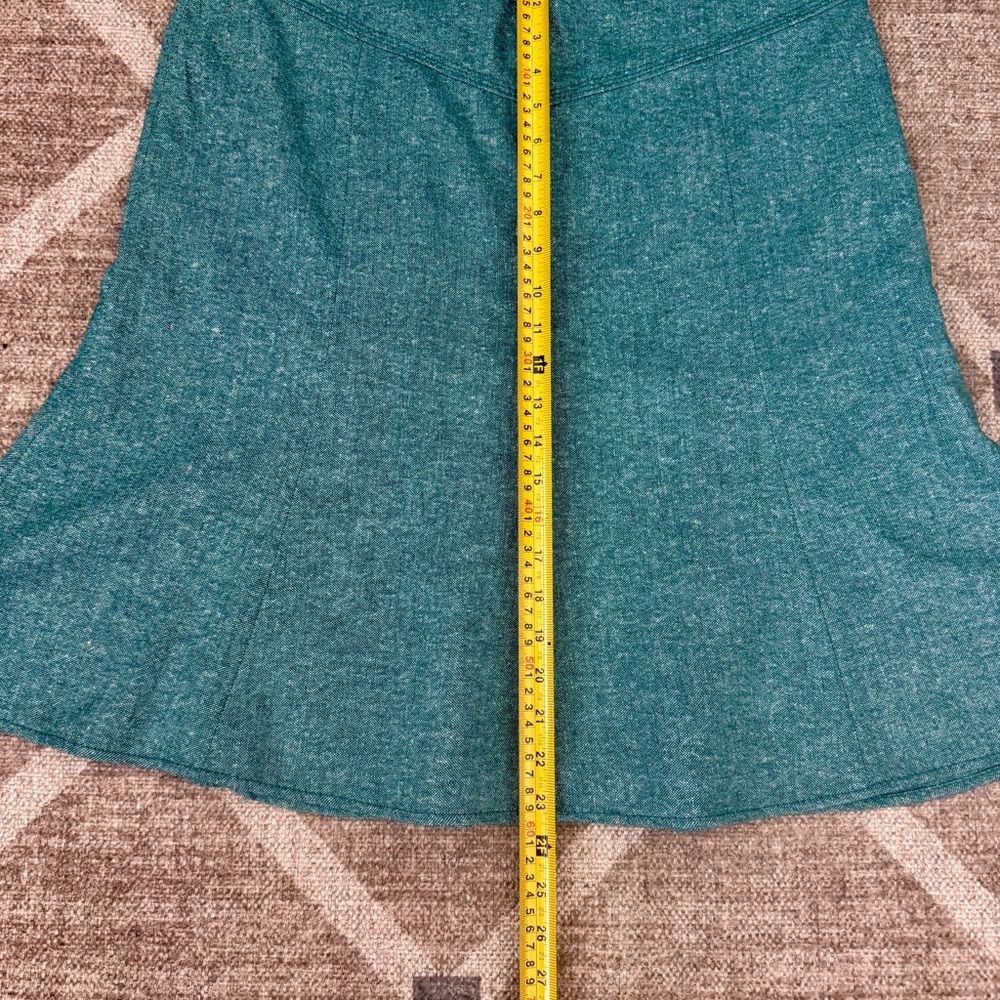LOFT Teal Blue Green Tweed A-Line Skirt Women's Size 14 NWT - Picture 11 of 12